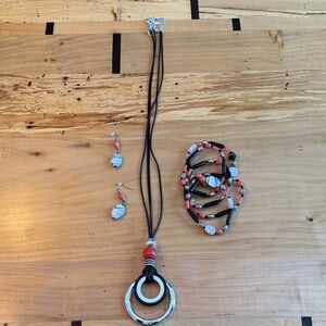 Chico’s Elegant Multi-Color Necklace and Earring Set